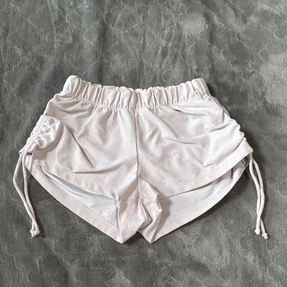 Five Dancewear White Side Tied Shorts YXL
